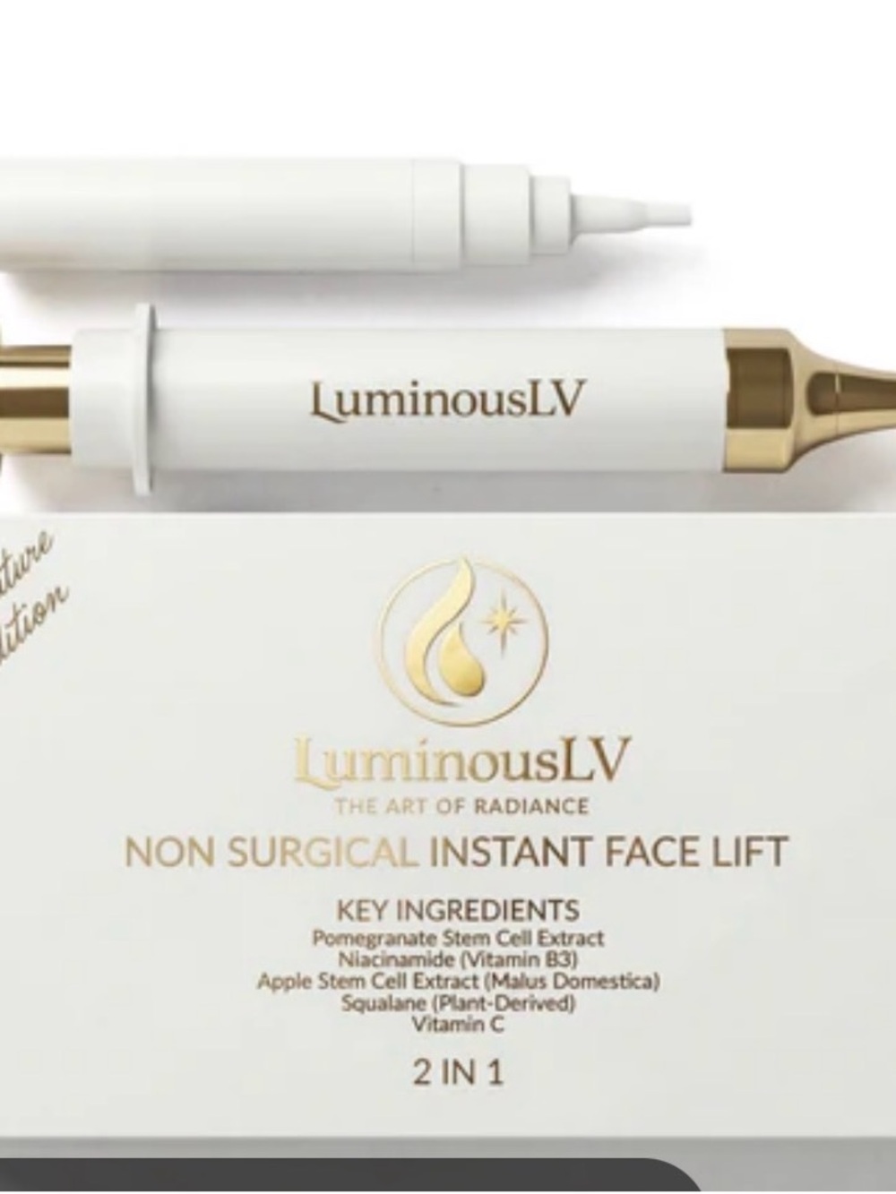 Non-Surgical Instant Face Lift Serum & Face Oil — White/Gold